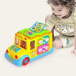 Huile toys Campus Bus Образовательный детский электрический Универсальный Детский Электрический автомобиль для детей 1-2-3 лет