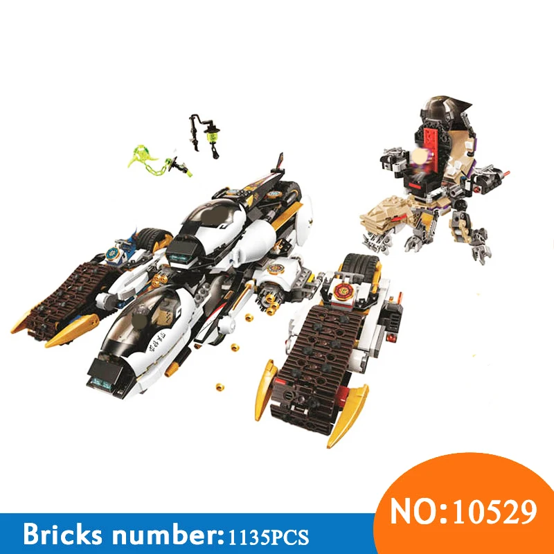 Compatível com Lepining Quatro em Uma Série Ninja Fantasma Deformação Chariot Crianças Brinquedo Bloco Brinquedos 1135 Peças Bela10529 70595