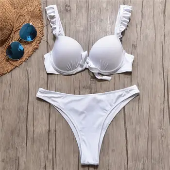 

New Bikini Bikini European and American Swimming Suit, Amazon Swimming Suit, Black and White Bikini Suit, 2019