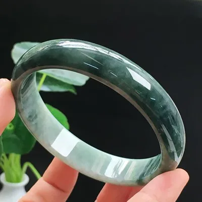 

Myanmar jade dark green 54-64mm bracelet elegant princess jewelry, best gift for mother and girlfriend