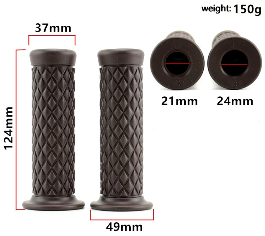 Manubrio Moto Vintage Classico In Gomma Da 22Mm Vintage Retrò Per Parti In Stile Harley Accessori Moto Rbike Universali Moto Rcycle Grip