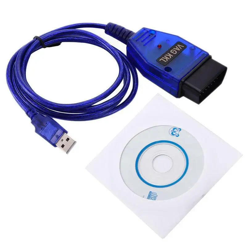Car USB Vag-Com Interface Cable KKL VAG-COM 409.1 OBD2 II OBD Diagnostic Scanner Auto Cable Aux — view 4