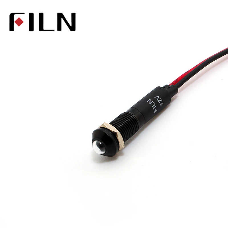 black shell 12v led indicator light