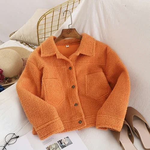 Новая модная женская одежда осень и зима женские пальто и куртки - Цвет: orange