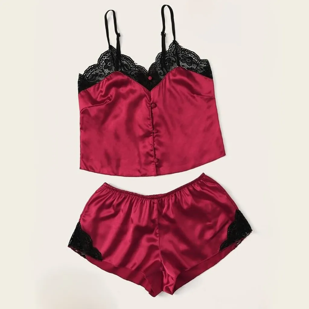 Женское атласное нижнее белье с v образным вырезом и кружевной пряжкой JAYCOSIN