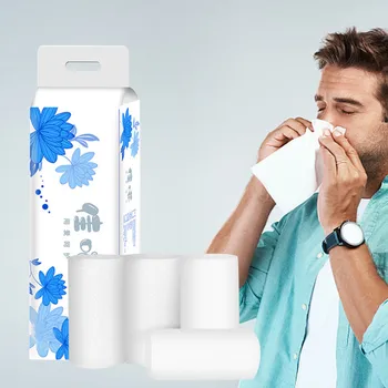 

2020 NEW Strong Soft 4-Ply Toilet Paper Bath Tissue Giant Roll 12 Rolls KItchen Bathroom Accessories Cleaning Tools #LR4