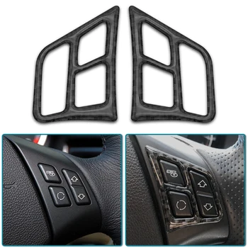 

For BMW E90 3 Series 2005-2012 Accessories Car Styling Auto Interior Carbon Fiber Decorative Steering Wheel Buttons Trim Sticker