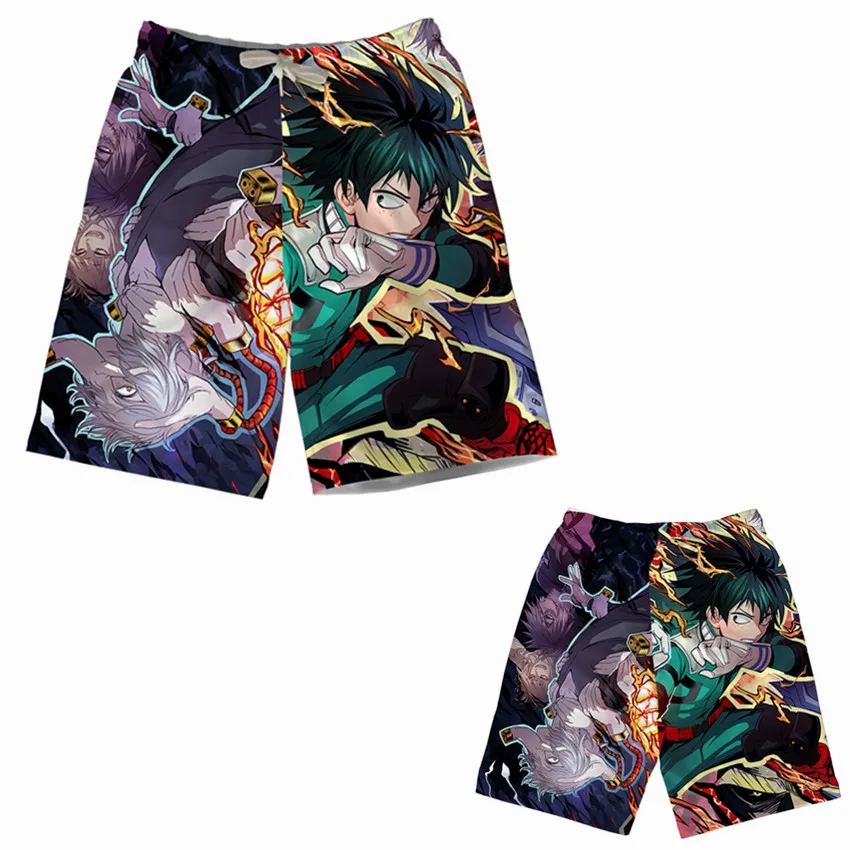 My Hero Academy пляжные шорты с принтом Midoriya izku для подростков, мужские быстросохнущие пляжные шорты для серфинга, штаны, Спортивная уличная одежда из модала - Цвет: MQD 302