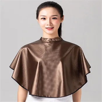 

1Pc Hair Cutting Cloak Umbrella Leather Hairdresser Baking Oil Waterproof Apron Cloth Gown Shawl Cover Styling Wraps For Salon