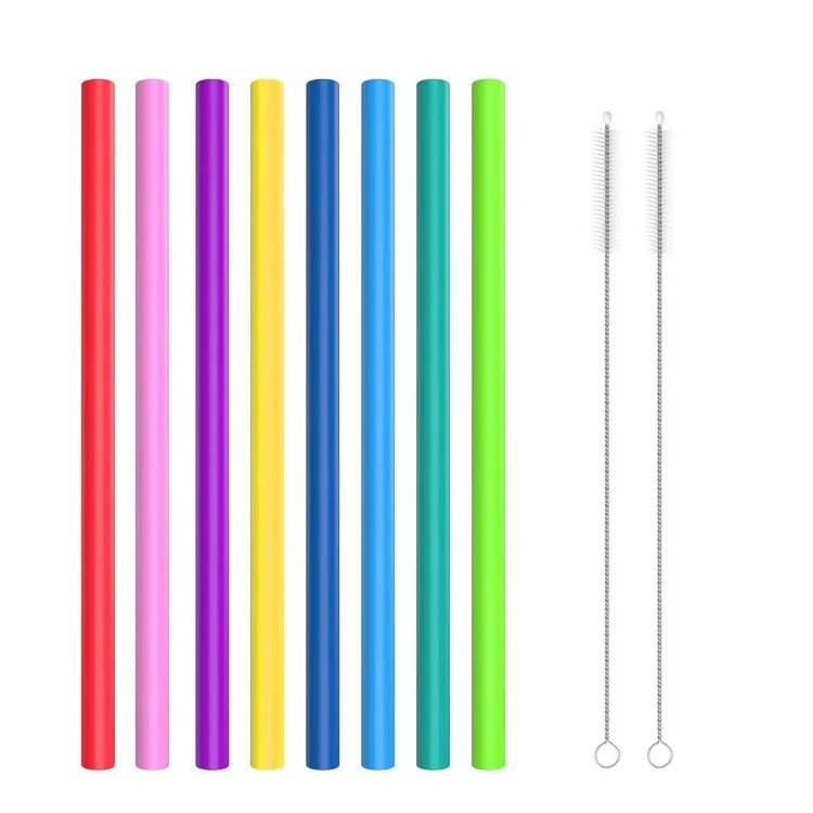 Пищевая многоцветная многоразовый силикон соломенная силиконовая трубочка с
