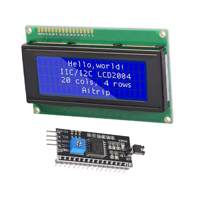 Diálogo Polinizador Contribución Pantalla LCD I2C/LCD2004 para arduino, 2004, 20x4, 5V, LCD2004, IIC, I2C|Accesorios  de tablero de demostración| - AliExpress