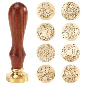 

Love Pattern Seal Stamp Scrapbooking Photo Album Sealing Wax Stamp Retro Envelope Birthday Card Fire Painting Handcraft