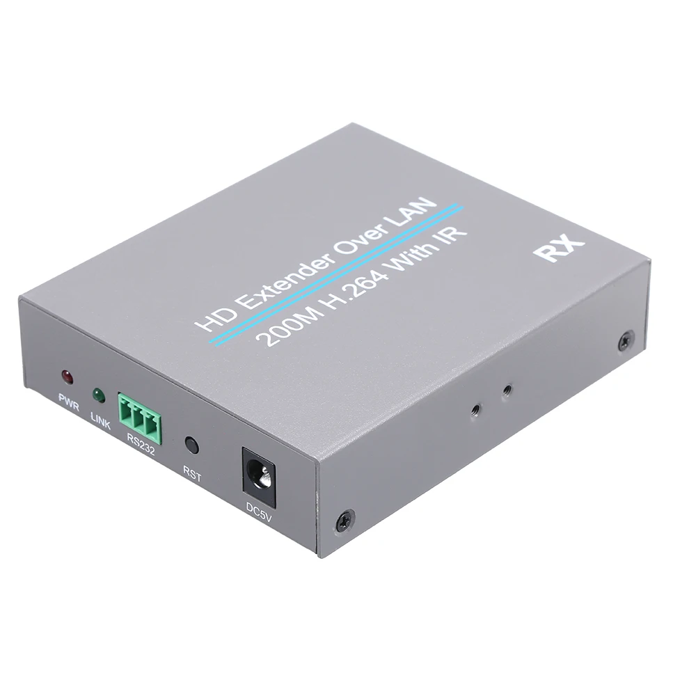 

HD Extender by Cat5/6e Full HD 1080P Deep Color Extender with Remote IR Control 200m/656ft for TV PC Office