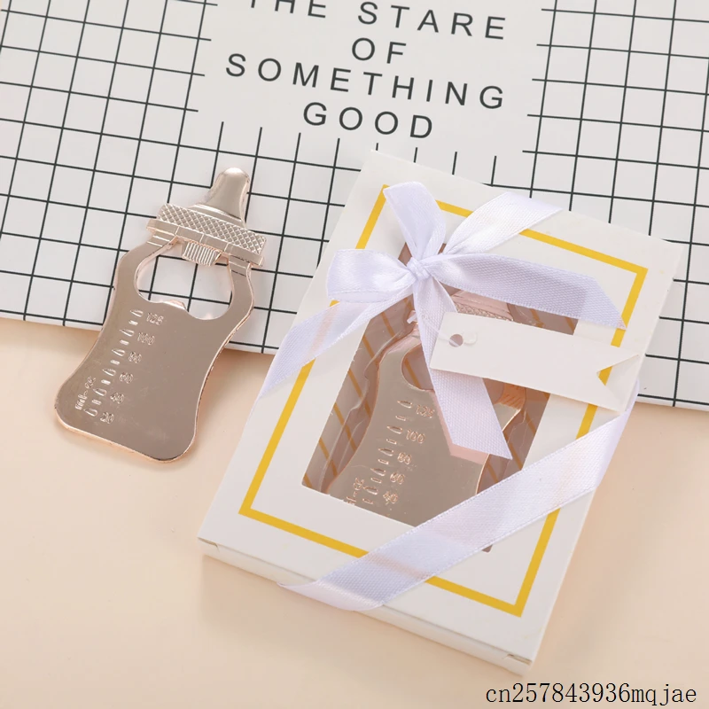 50 Pcs Milk Bottle Openers with Gift Box Nursing Milk Baby Bottle Openers Party Favors Gift Birthfay Party Gifts for Kids