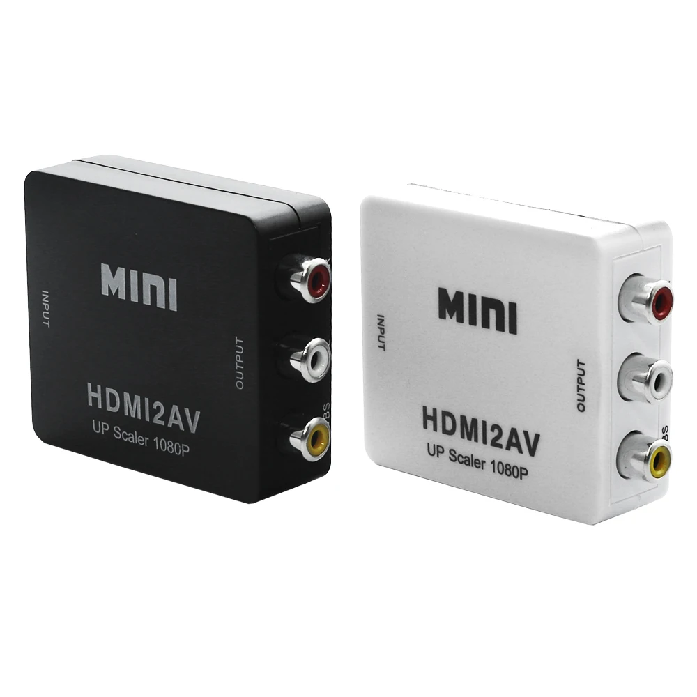 HDMI К AV адаптер HD видео конвертер коробка ScalerHDMI к RCA AV/CVSB L/R видео 1080P HDMI2AV Поддержка NTSC PAL