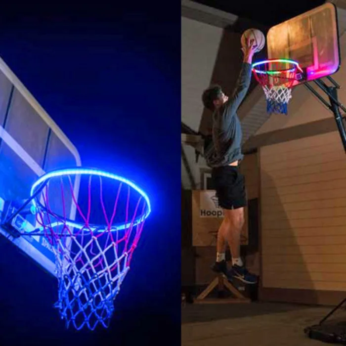 Differeye LED Basketball Hoop Rim Night Light Light Up Basketball Rim Solar Ligh
