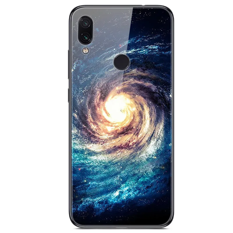 16 Для Xiaomi Redmi Note 7 Чехол из закаленного стекла твердая задняя крышка для Xiomi Redmi Note7 мягкий чехол для телефона бампер на Redmi Note 7 Pro - Цвет: 16