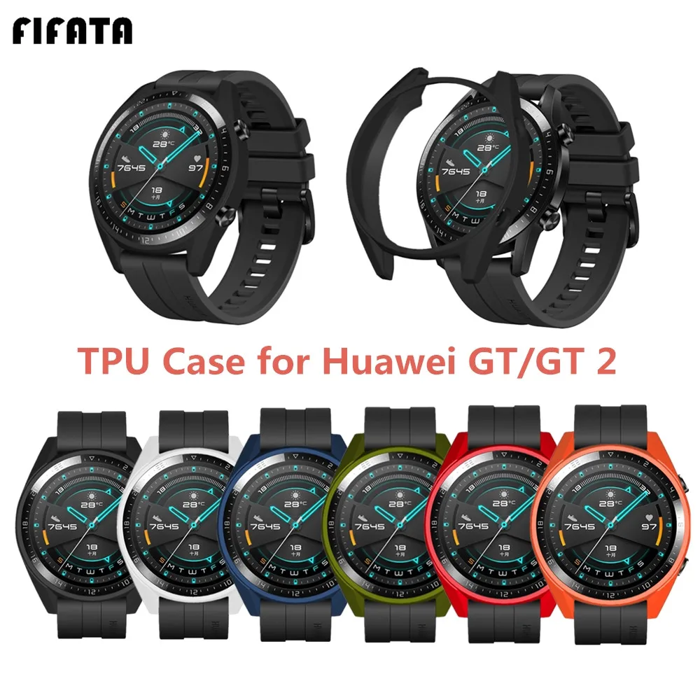 FIFATA TPU Protector Frame For Huawei Watch GT 2 / GT Smart Watch