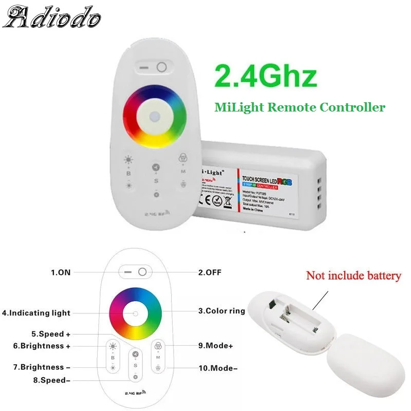 DC12V-24V 2,4G RF беспроводной сенсорный RGB контроллер GT666 Сенсорная панель RGB Led контроллер Диммер для светодиодной ленты светильник лента