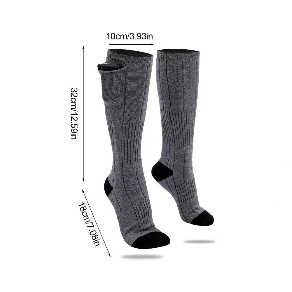 Chaussettes chauffantes Unisexe Ski Noir Réglages de — free download