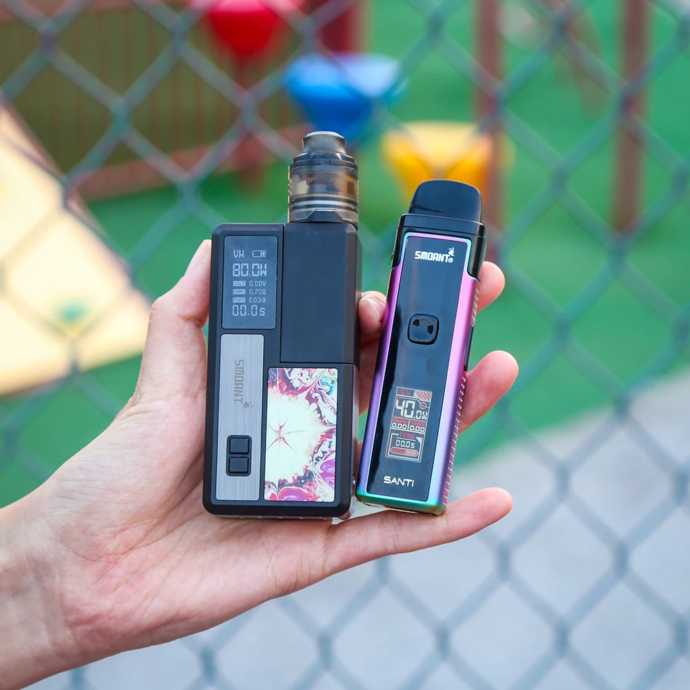 Набор для вейпа Smoant SANTI Pod 1100 мАч 3 5 мл с цветным экраном 0 96 дюйма|Системы