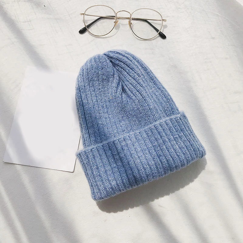 light blue Модная обувь с острым носком для мужчин и женщин, керлинг вязаная шапка для отдыха на открытом воздухе Для мальчиков и девочек девочки ветрозащитный Теплый шерстяной трикотажный головной убор - Цвет: light blue