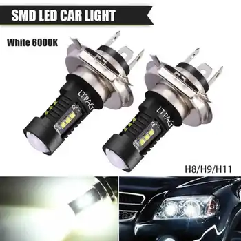 

Bulb Car Headlights 6000K COB LED Lamp High low beam Replacement Accessory 2pcs H4 9003 60W