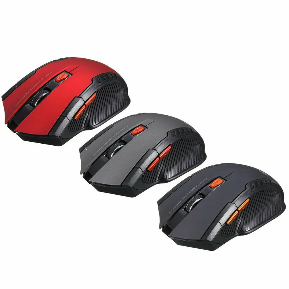 Wireless Mouse Optical Gaming 6 keys 2.4GHz Computer Mice with USB Receiver Voor Adjustable 1600DPI For Computer PC Laptop