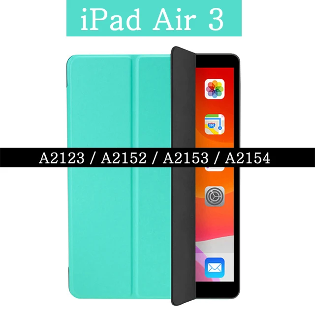 Чехол-книжка с подставкой для Apple iPad Air1 Air2 9,7 Air3 10,5 A1474 A1475 A1476 из искусственной кожи Магнитный чехол с функцией автоматического пробуждения/сна Smart Cover - Цвет: Mint Green
