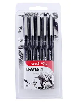 

Pen drawing PIN 5 pcs, black ink, nib size assorted pack of 5 PCs pens