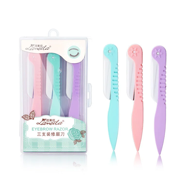 

Women Facial Face Razor Eyebrow Knife Trimmers Blades Shaver 3pcs Makeup Tools