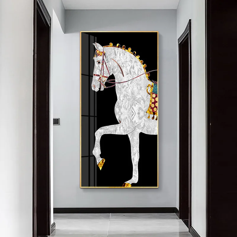 Waliicorners Horse Wall Art Pictures knight Style Home Decor King Of Glory Modern Canvas Painting 7