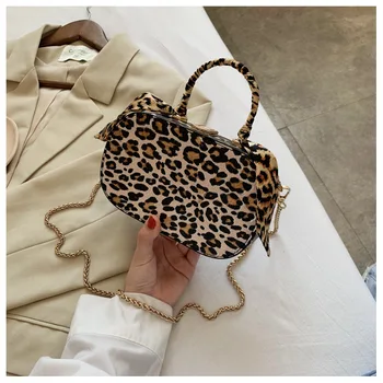 

Leopard Print PU Leather Small Square Box Handle With Silk Scarf Women Shoulder Bag Purse Fashion Lady Women Handbag