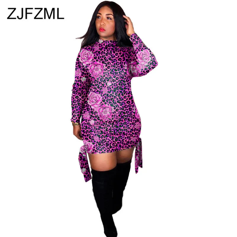 Цветочный Рисунок леопардовый рисунок облегающая модель сексуальное платье с