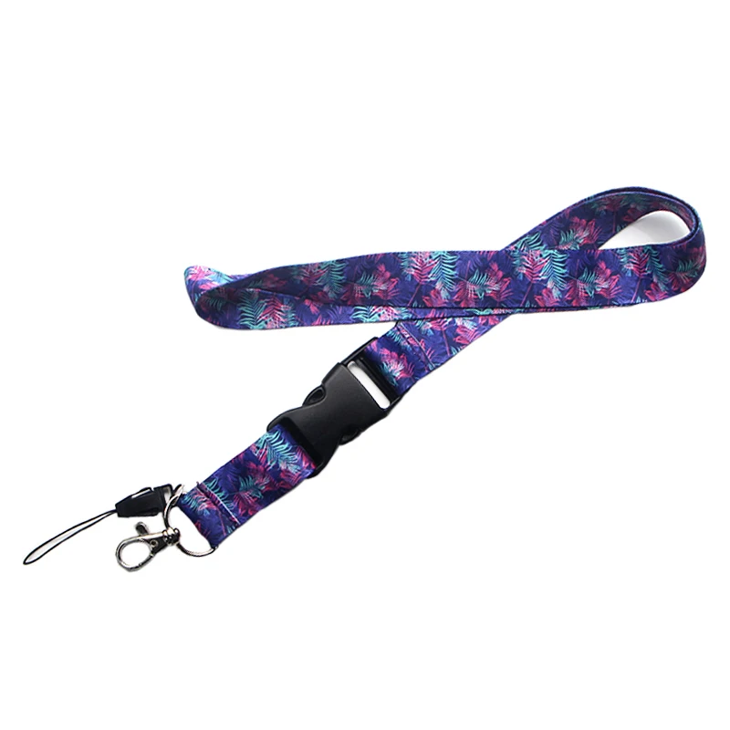 PC204 Модные фиолетовые листья брелок бейдж со шнурком ID Lanyards/Мобильный телефон Веревка/ключ нашейные ремешки Ремешки