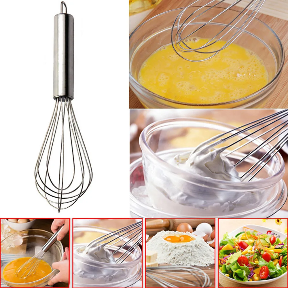 

TENSKE Stainless Steel Hand Whisk Mixer Balloon Egg Milk Beater Kitchen Cooking Tool 1pcs Drink Whisk Mixer Egg Beater #45