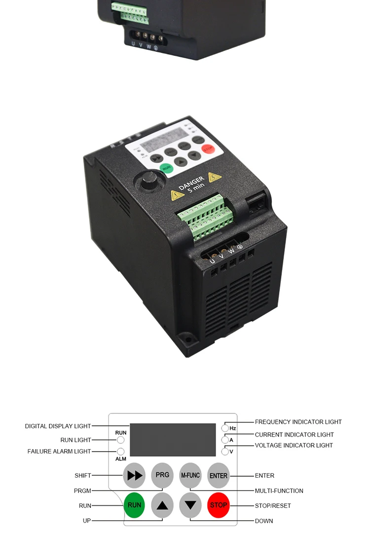 Conversor de Frequência 220v a 380v Monofásico Mor 400hz 50 60hz ac 4 Acessórios para interruptor