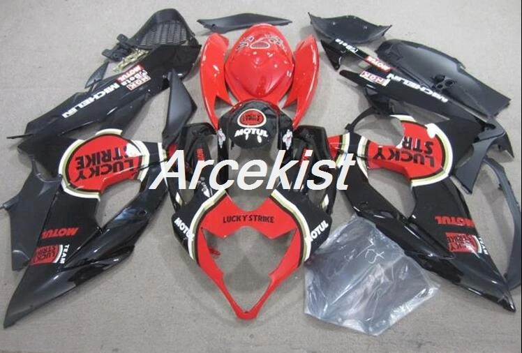 Качество OEM Новое ABS пластик обтекатели комплект подходит для Suzuki GSXR1000 K5 2005 2006 GSXR-1000 05 06 пользовательские Красный Черный lucky