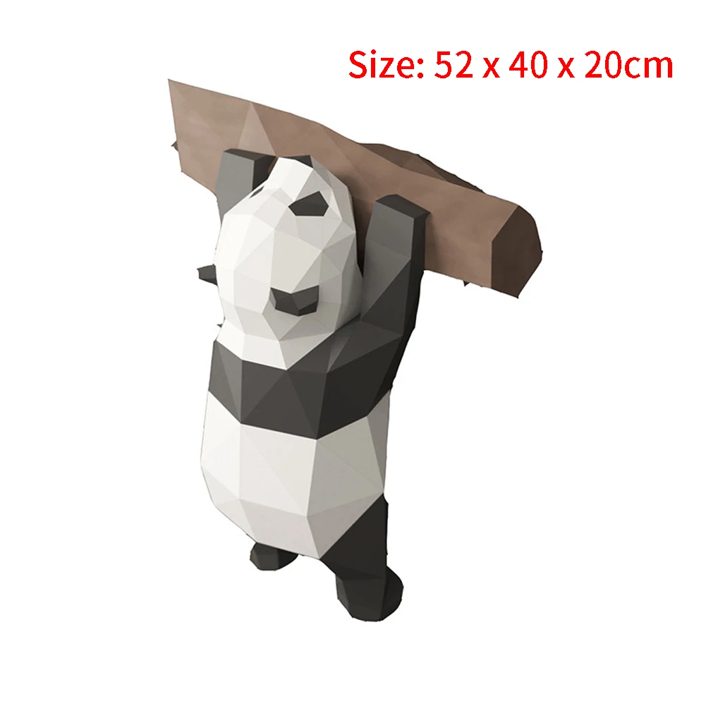 Украшение для дома, 3D геометрическая панда, сделай сам, детская игрушка, подарок для гостиной, украшение ручной работы, на стену, бумажная модель, милый реквизит для шоу