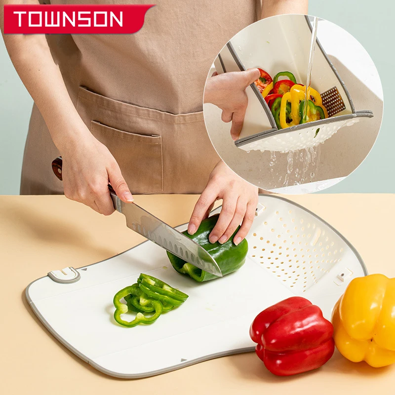 

Многофункциональная разделочная доска, инструменты для овощей, измельчитель чеснока, резка овощей и дренаж, разделочная доска, кухонные аксессуары