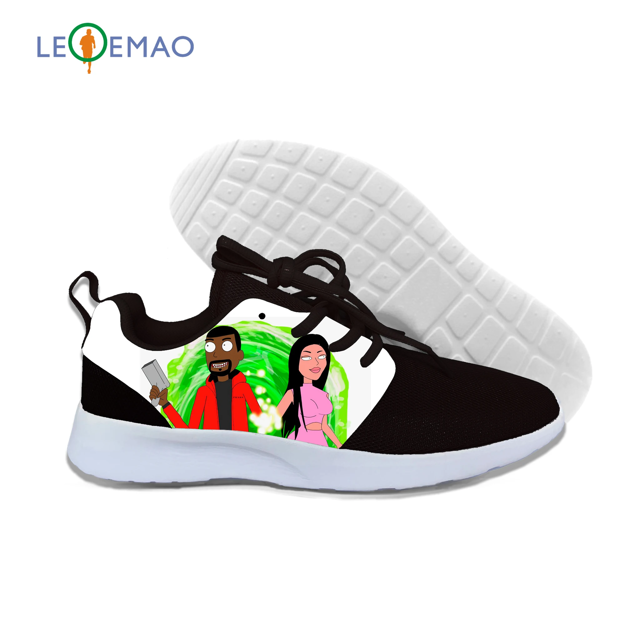 

Summer Rapper Kanye Omari West Casual Shoes 2019 Spring Autumn Black Light Weight Outdoor Walking Sneakers Men