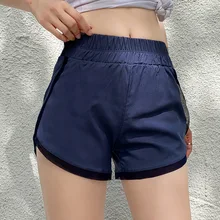 Шорты для фитнеса быстросохнущие Йога упражнения поддельные две части свободные анти-освещение шорты для женщин