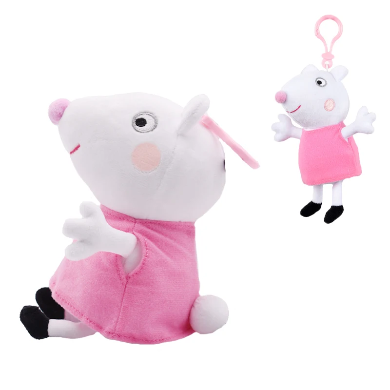 13/19cm Peppa Pig Pelucia Stuffed Plush Key Chain Cartoon Toys Family Friend Pig Party Dolls George Girl Children Birthday Gifts - Цвет: 19cm Susy