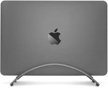 

Aluminum Vertical Space-saving Laptop Stand with Adjustable Single Dock Desktop Stand for MacBook Pro Air Retina 3pcs Silica