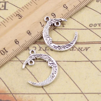 

8pcs/lot Charms Moon Face 26x21mm Tibetan Silver Color Pendants Antique Jewelry Making DIY Handmade Craft For Bracelet Necklace