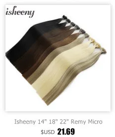 Isheeny, 12 дюймов, 14 дюймов, 18 дюймов, 20 дюймов, 22 дюйма, накладные волосы, 0,5 г, Remy, u-образные, прямые, предварительно склеенные человеческие волосы на застежке