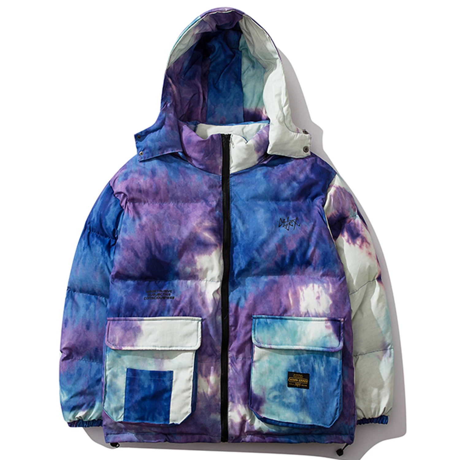 Aelfric Eden Tie dying мужские толстые парки модные повседневные теплые куртки пальто 2019