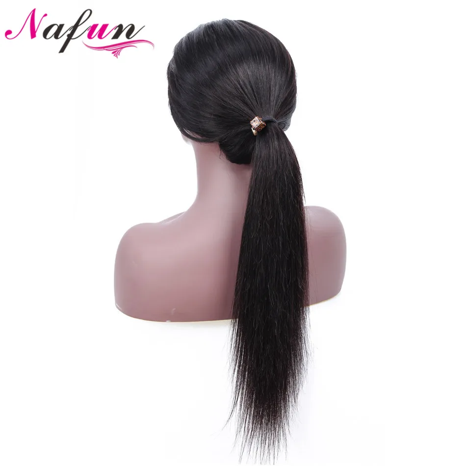 Парики из натуральных волос Nafun13x4 черные перуанские волосы без Remy|Парик на