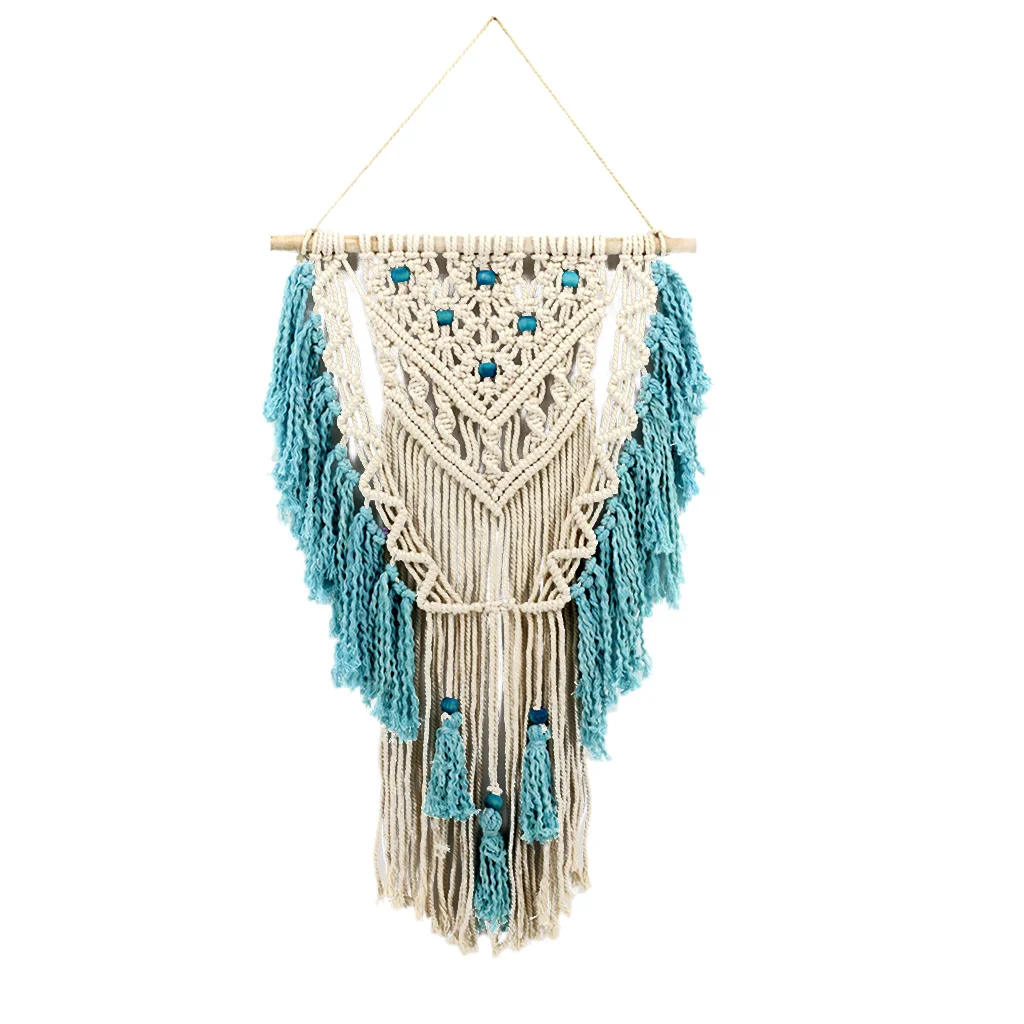 

New Handmade Macrame Tapestry Wall Hanging Woven Tassel Ornament Living Room Home Decoration Craft Nordic Style
