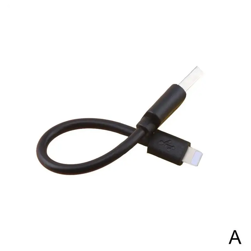 15 см короткий Micro Usb кабель Тип кабель Быстрая зарядка синхронизации данных Usb адаптер для samsung для Xiaomi - Цвет: Black Apple Head